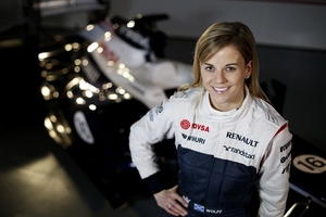 Williams development driver Susie Wolff will be taking part in practice for this years British and German Grand Prix. The first Woman to drive a F1 race since 1992. Photo / AP