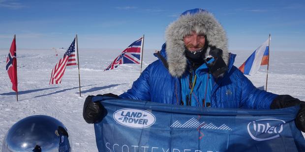 Polar explorer Ben Saunders pictured in Antarctica. Photo / AP