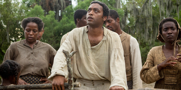 Chiwetel Ejiofor, center, in 12 years a Slave. Photo / AP