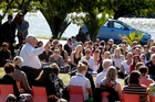 Kaumatua John Maihi gives his mihi whaikorero to the new and returning UCOL students on Pakaitore/Moutoa Gardens. Photo/Bevan Conley Kaumatua John Maihi gives his mihi whaikorero to the new and returning UCOL students on Pakaitore/Moutoa Gardens. Photo/Bevan Conley
