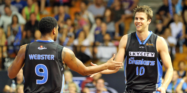 Tom Abercrombie, right, sparked a revival and helped his side to victory on the North Shore last night. Photo / Getty Images