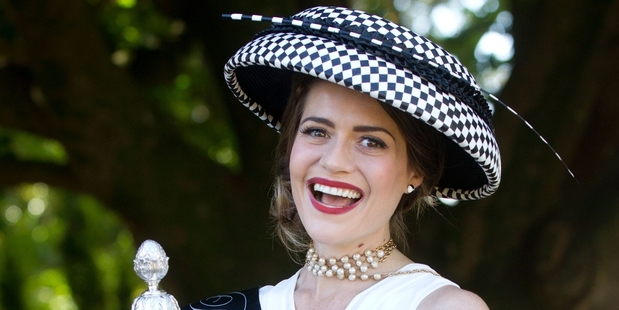Olivia Moor shows off her winning style at Ellerslie. Photo / Richard Robinson