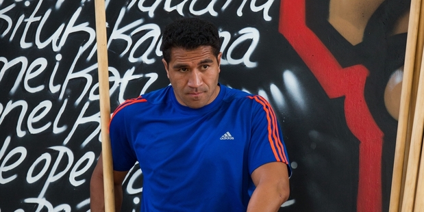 Mils Muliaina damaged the elbow he had surgery on in Japan. Photo / APN