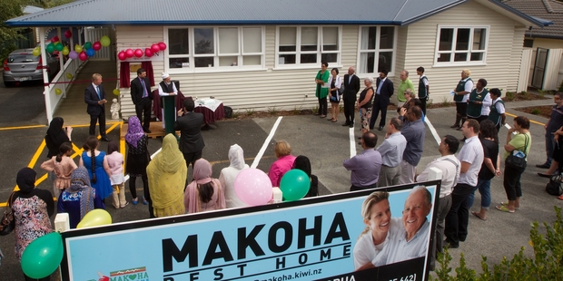 Well-wishers at the official start of the new-look Rest Home on Ruihi St. Photo/Stephen Parker