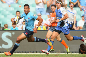 Israel Folau crossed over three times in the Waratahs' win over the Force. Photo / Getty Images