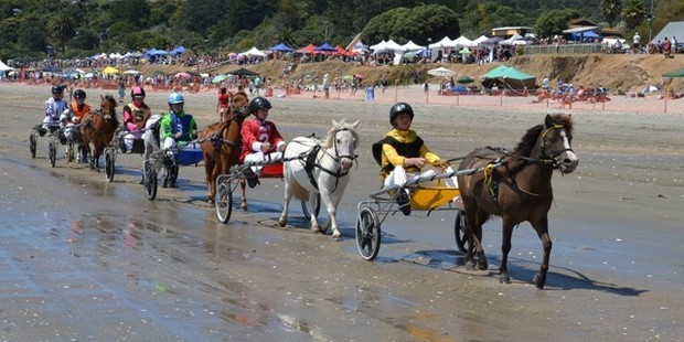 Head to Waiheke for the fun of the Onetangi Beach Races.