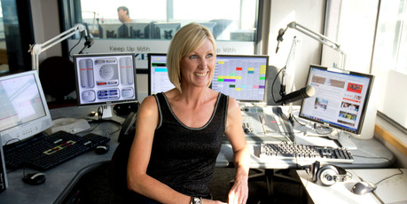 Radio host Rachel Smalley at the Newstalk ZB studio in Auckland City. Photo / APN