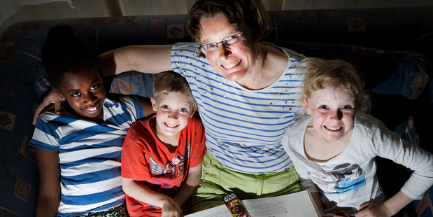Caty Ferguson says the local library's inventive summer project gets her kids reading. Photo / Nick Reed