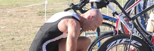 Former world duathlon champion Matt Brick made a low-key return to compete in the Coronation Classic at Mount Maunganui on Sunday. Photo / Stuart Whitaker