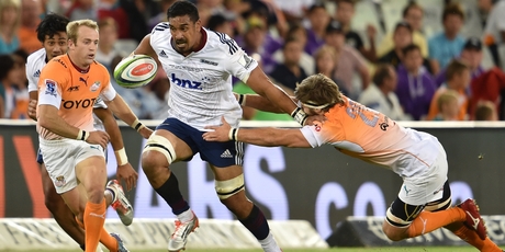 Jerome Kaino, playing in his 100th match for the Blues, was at his rampaging best against the Cheetahs. Photo: GALLO IMAGES