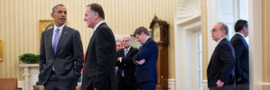 John Key and Barack Obama in the Oval Office last year. New Zealand's electronic surveillance agency has dramatically expanded its spying operations during Key's prime ministership. Photo Getty Images