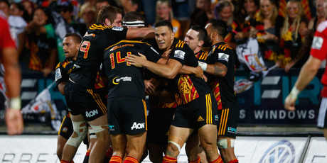 The Chiefs' impressive five-try romp was their biggest victory against the Crusaders in 20 seasons. Photo / Getty Images