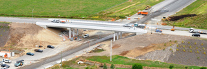 The Parton Rd overbridge has been completed.