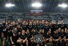 The All Blacks have a brand new sponsor to support them in Rugby World Cup year, through the sevens at the 2016 Rio Olympics and all of 2017 - ASB. Photo / Brett Phibbs