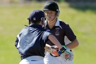 Tauranga Boys' College batsman Andrew Mascall (facing) takes a run during the game against Western Heights High School. Photo / Andrew Warner Tauranga Boys' College batsman Andrew Mascall (facing) takes a run during the game against Western Heights High School. Photo / Andrew Warner