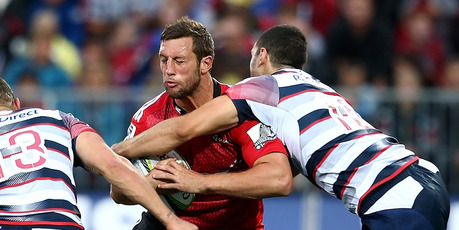 Tom Taylor in action for the Crusaders. Photo / Getty Images