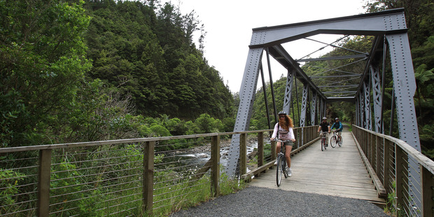 Karangahake Gorge Historic Walkway and Cycle tunnel loop. Photo / Greg Bowker