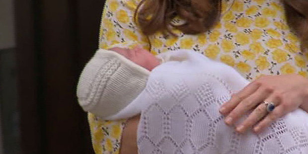 A close-up of the new princess. Photo / Screengrab / Sky News