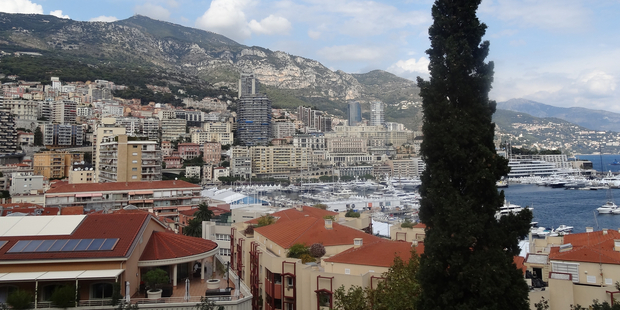 View from the steps of the Rampe Majeure, Monaco. Photo / Carol Smith