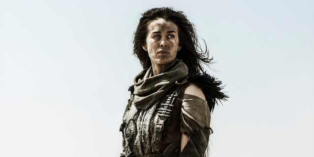 Megan Gale in costume for Mad Max: Fury Road.