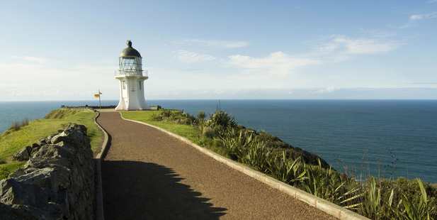 The spot where two oceans meet at Cape Reinga in Northland is renowned for its spiritual atmosphere. Photo / Supplied