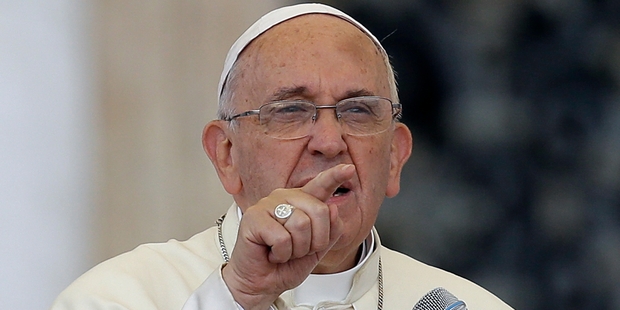 Pope Francis says unbridled greed is putting the Earth in unprecedented danger. Photo / AP