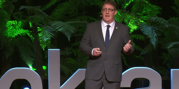 Gavin Healy, publisher of Element, at the recent TEDxAuckland event.