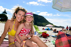 The hottest day so far this year was yesterday recorded at 29C. Yolanda Mari, 45, and daughter Uma Davies-Mari, 4, from Spain enjoyed the New Zealand sun. Photo / George Novak The hottest day so far this year was yesterday recorded at 29C. Yolanda Mari, 45, and daughter Uma Davies-Mari, 4, from Spain enjoyed the New Zealand sun. Photo / George Novak