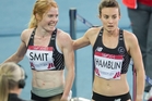 TOP GIRLS: Angie Smit and Nikki Hamblin. PHOTO/NZME. TOP GIRLS: Angie Smit and Nikki Hamblin. PHOTO/NZME.