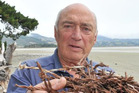 Warrington resident John Miller holds some of the barbed wire found scattered across a vehicle access point at Warrington Domain. Photo / Linda Robertson. Warrington resident John Miller holds some of the barbed wire found scattered across a vehicle access point at Warrington Domain. Photo / Linda Robertson.
