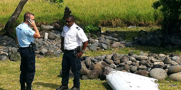 Officials are examining debris found washed up on Reunion island east of Madagascar to determine if it is related to the missing MH370. Photo: AFP / Getty Images 
