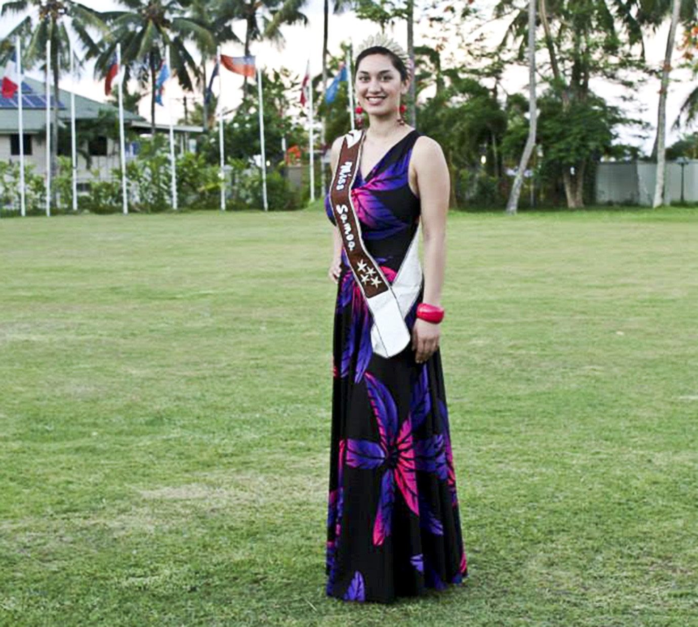 Latafale Auva'a as Miss Samoa.