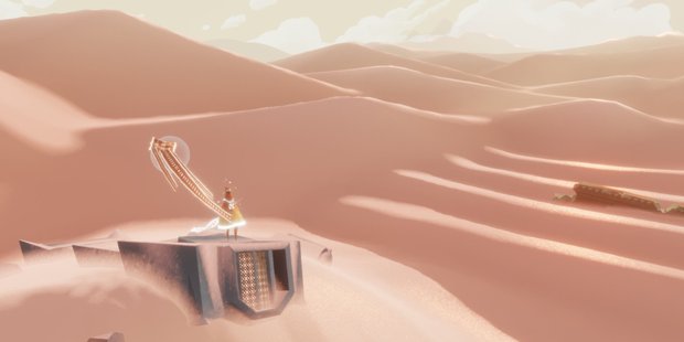 A screengrab from PS4 game Journey.