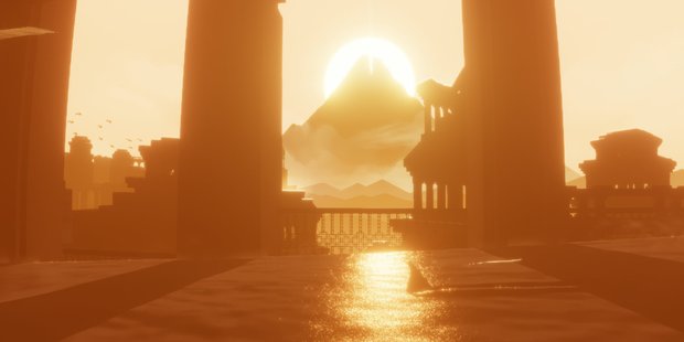 A screengrab from PS4 game Journey.