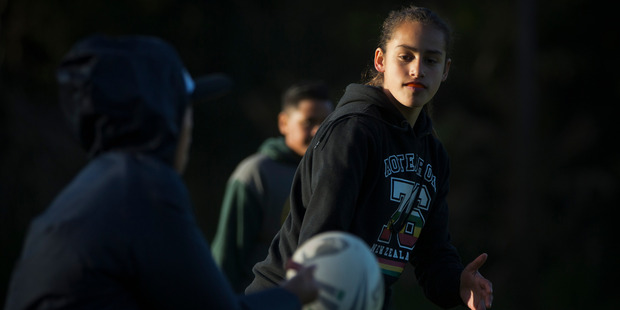 Tiana Raftstrand-Smith plays for a team that trains in te reo. Photo / Greg Bowker