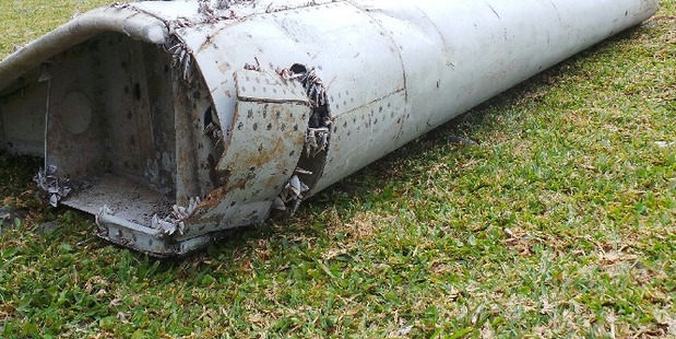 One of the images reportedly shows a section from the wing of flight MH370. Photo / PeurAvion