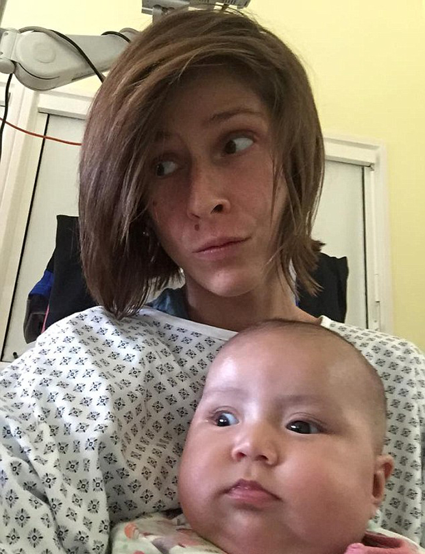 An older photo from a French hospital earlier this month shows Ayla in her aunt Brenna's lap. Photo / Facebook