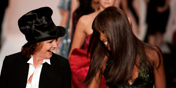 Cilla Black with model Naomi Campbell. Photo / AP