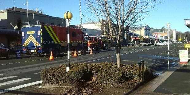 The scene of the fire. Photo / Otago Daily Times