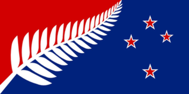 Silver Fern (Red, White and Blue) - by Kyle Lockwood