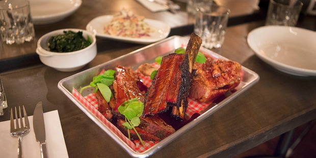 Miss Moonshine's main course of short rib and ham hock. Photo / Chris Loufte