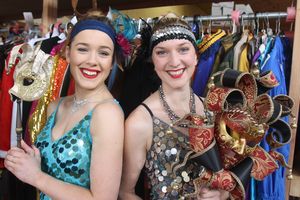 MASQUERADE: Dancers Eden Shearer and Nicole Brown are dressed up ready to perform at MATS' Masquerade Arts Ball.