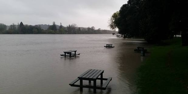 Flooding in Wairoa. Photo / Supplied via Wairoa Community Catch Up Facebook