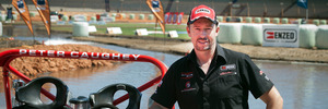 Jetsprint driver Peter Caughey, New Zealand and current world champion is looking forward to this weekend's action. Photo/Andrew Warner