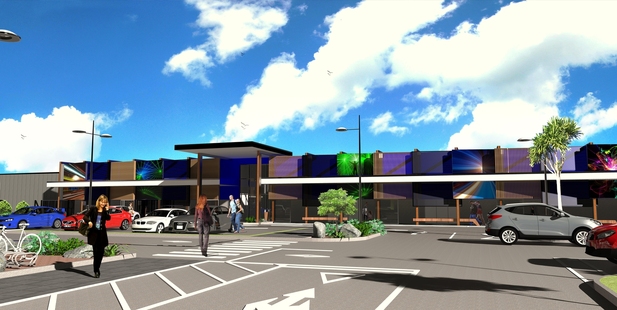 Artwork depicting the frontage of the Lynmore Junction complex.