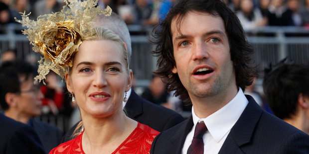 Kate Winslet with her husband Ned Rocknroll. Photo / AP