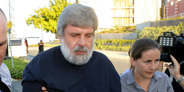Dr Tom Lang brought into Dutton Park police station in regards to the death of Maureen Boyce at Kangaroo Point. Photo / Darren England.