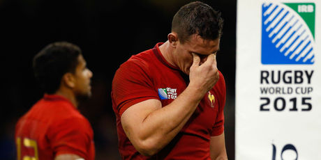 French dejection after their All Black thrashing. Photo / Getty