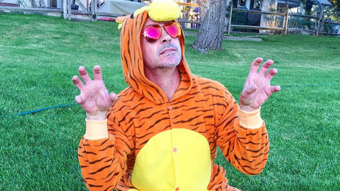 Robert Downey Jr dresses as Tigger to invite cystic fibrosis sufferer to