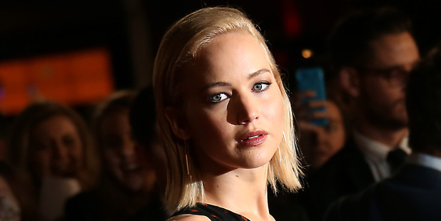 Jennifer Lawrence at the premiere of the film The Hunger Games Mockingjay Part 2, in London. Photo / AP